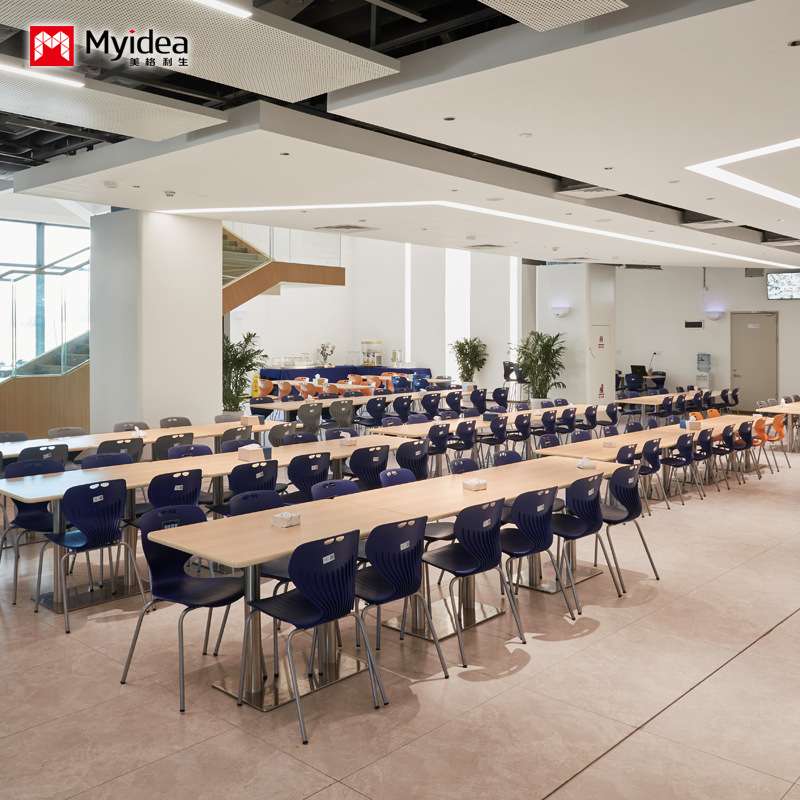佛山板式四人餐桌不锈钢底盘餐厅学校食堂快餐店桌子餐饮家具配套