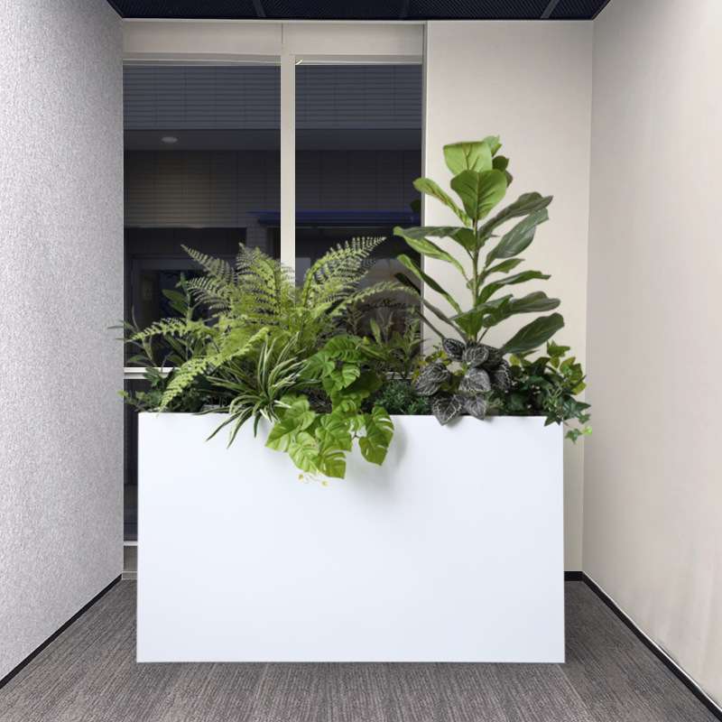 花箱装饰仿真花草插花成品绿植摆件餐厅售楼部隔断花槽仿生造景