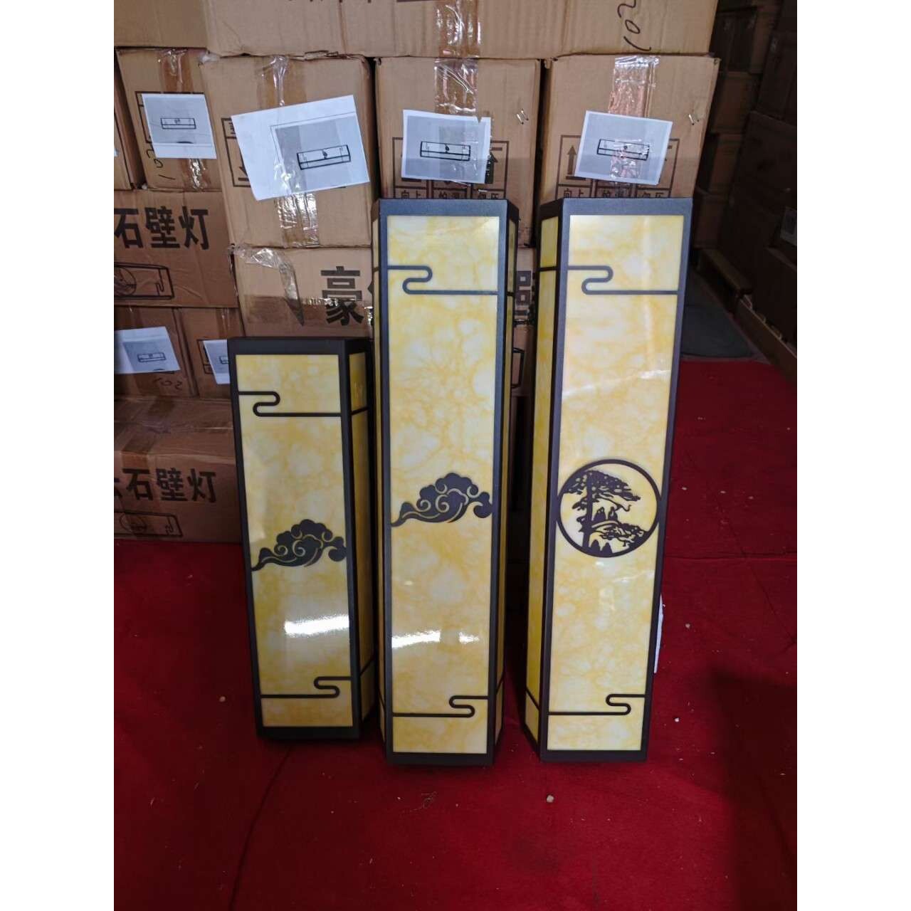 户外全铜壁灯新中式别墅庭院大门柱壁灯室外墙云石客厅电视墙灯