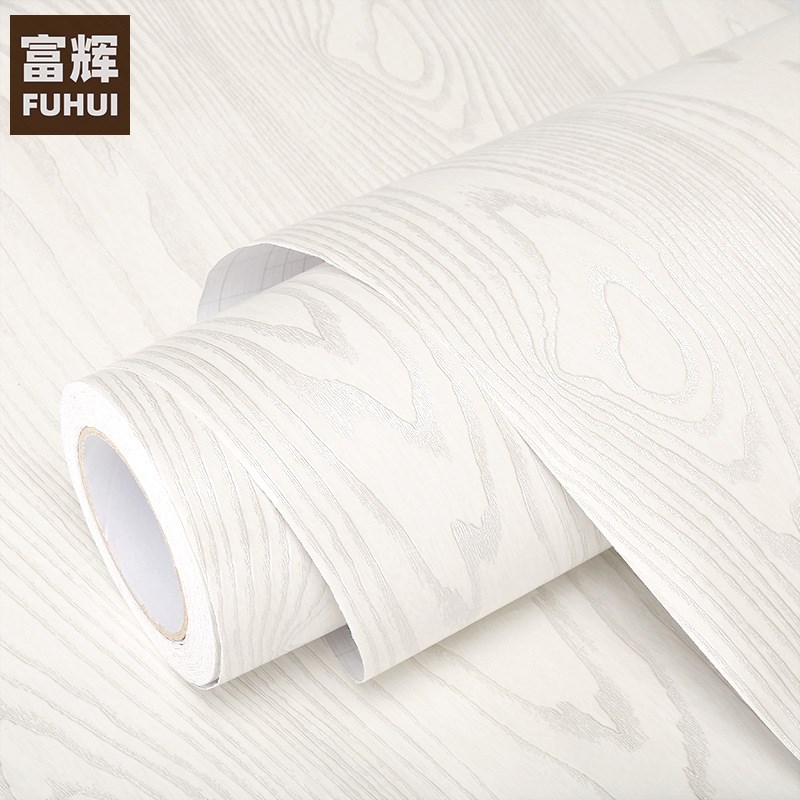 洒银木纹墙纸自粘加厚防水衣柜家具翻新壁纸桌面餐桌PVC木纹贴纸