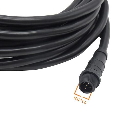 M12防水连接器5芯NMEA2000网络塑胶接头轮船屏蔽电源线航空插头