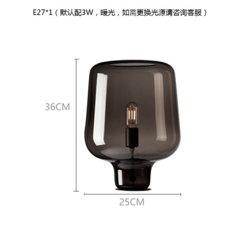 北欧简约创意个性床头样板房梳妆台客厅艺术展馆玻璃装饰小台灯