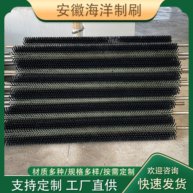 厂家工业毛刷辊滚筒刷圆形除尘刷辊 清洗机毛刷辊机械除锈