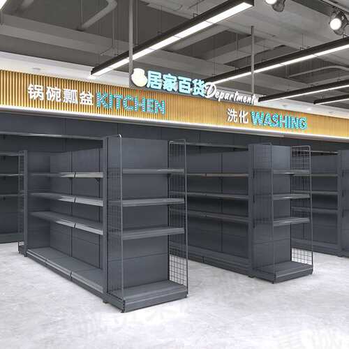加宽加厚 超市货架 商超生鲜商场生活大百货展示架金属轻量级
