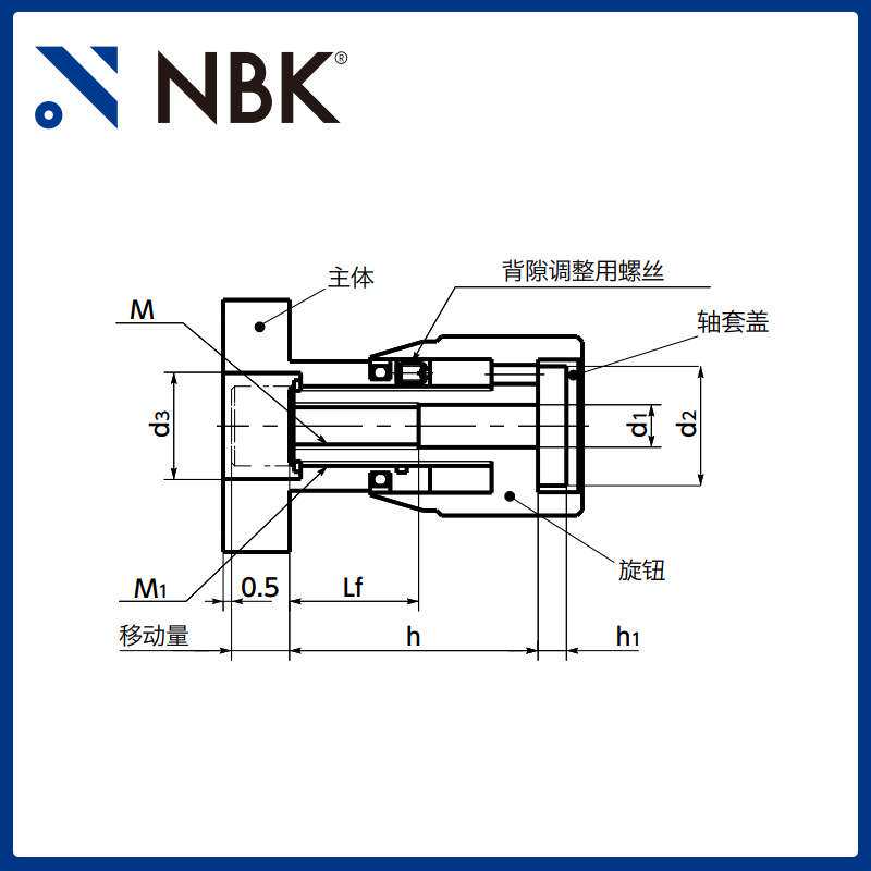 NBK LCV 垂直型控制构造实现与千分尺相同的正确定位 机械配件