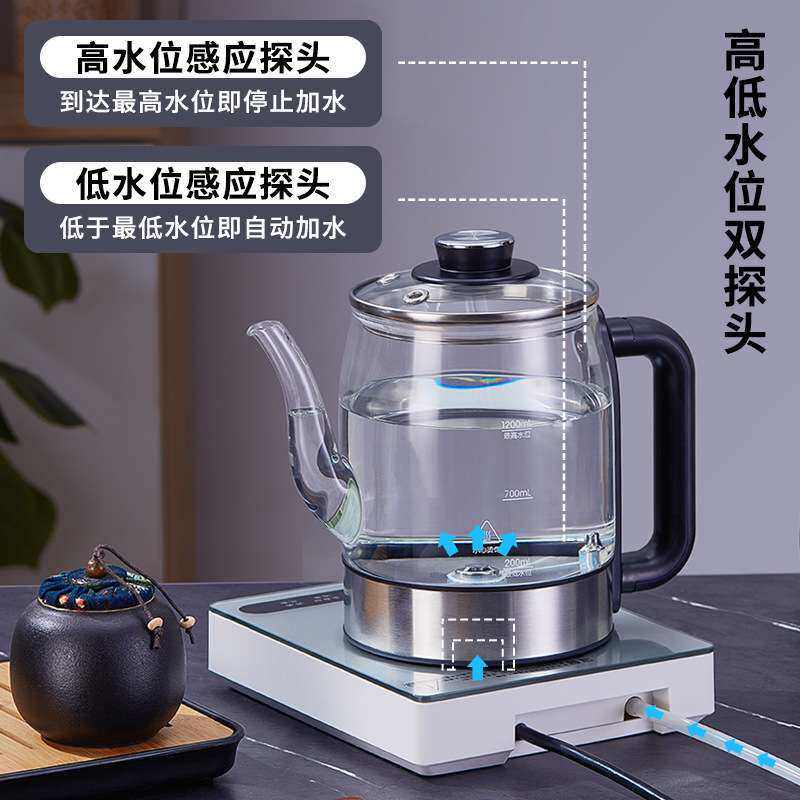 电热水壶自动上水壶玻璃烧水壶保温一体全自动底部抽水快烧泡茶壶