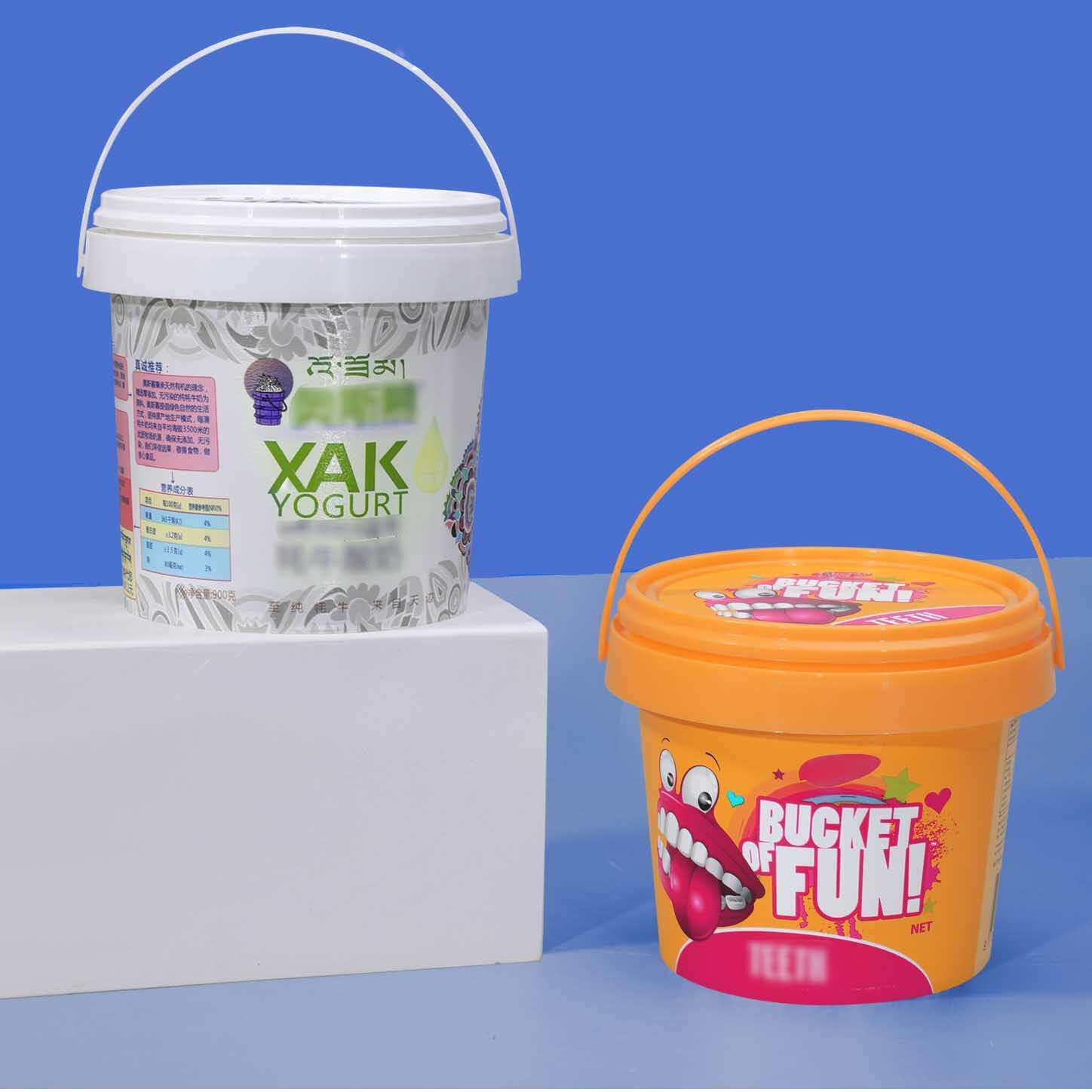 食品级透明塑料桶密封罐水果捞桶龙虾桶五谷杂粮储物桶密封保鲜