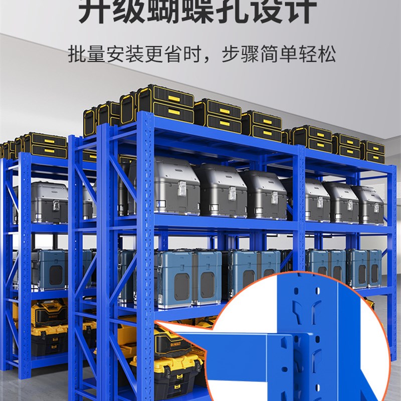 储物仓储货架家用置物架多层货物仓库角钢储物架快递架子组装铁架