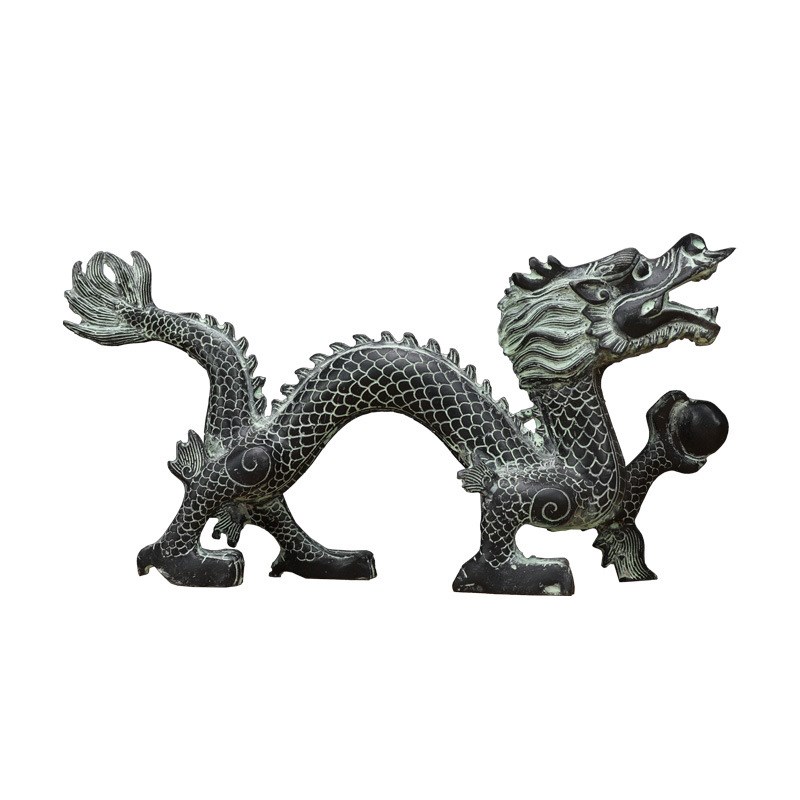 仿古青铜器风水龙摆件办公室摆设 生肖龙家居装饰品中式古玩