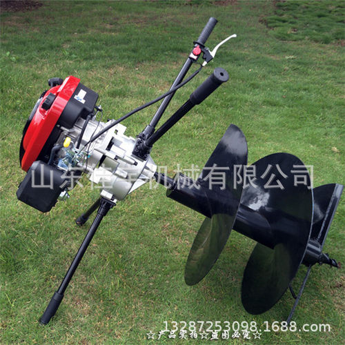8马力手提式汽油栽树打坑机225CC四冲程挖坑机 小型钻地机