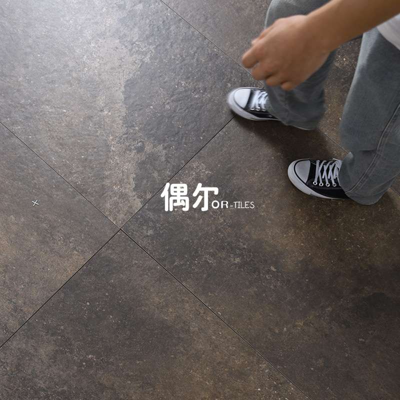 复古做旧莱姆石瓷砖600x1200客餐厅酒店民宿咖啡馆服装店防滑地砖