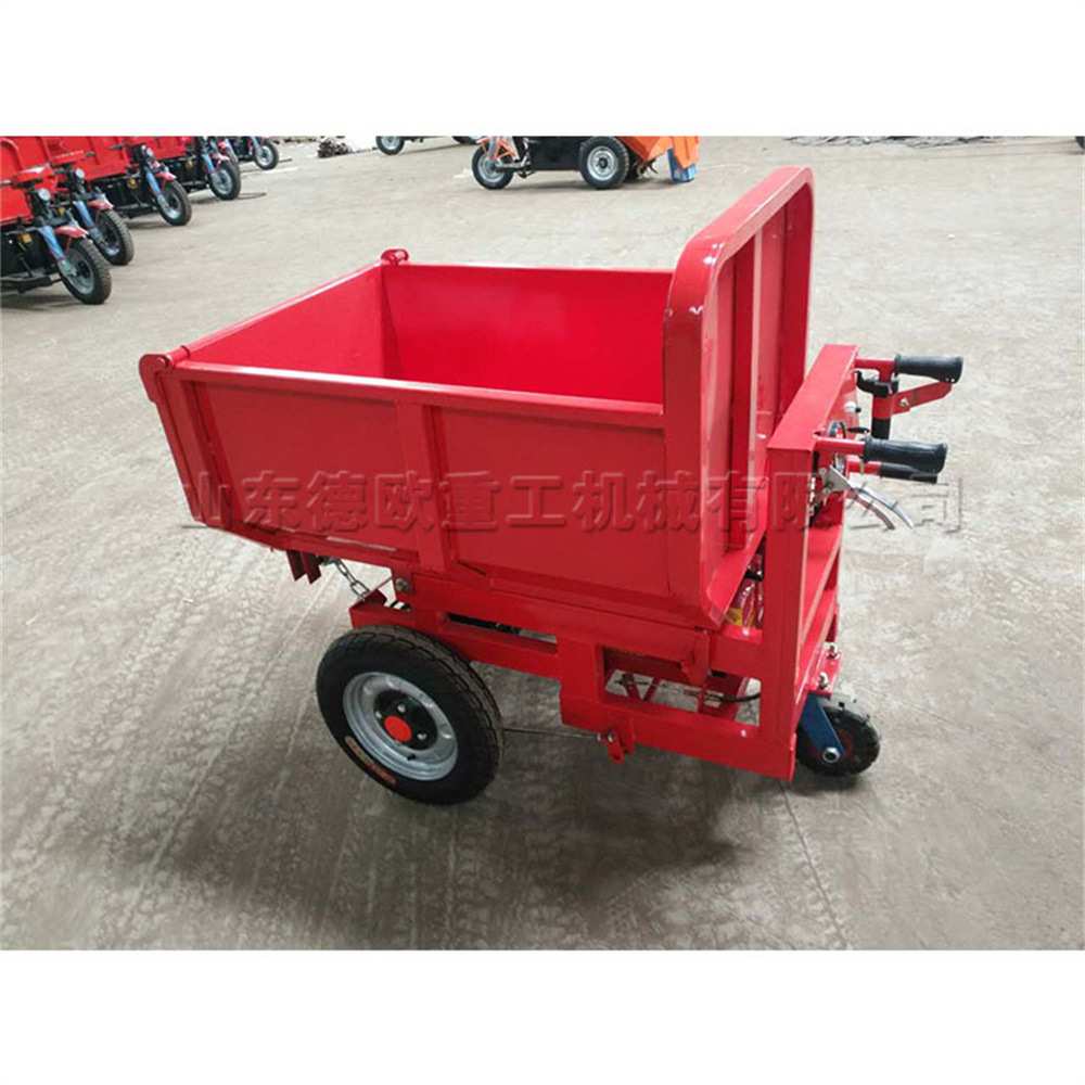 电动手推工程翻斗车 养殖场自卸手推车 小型家用电动装卸推货车