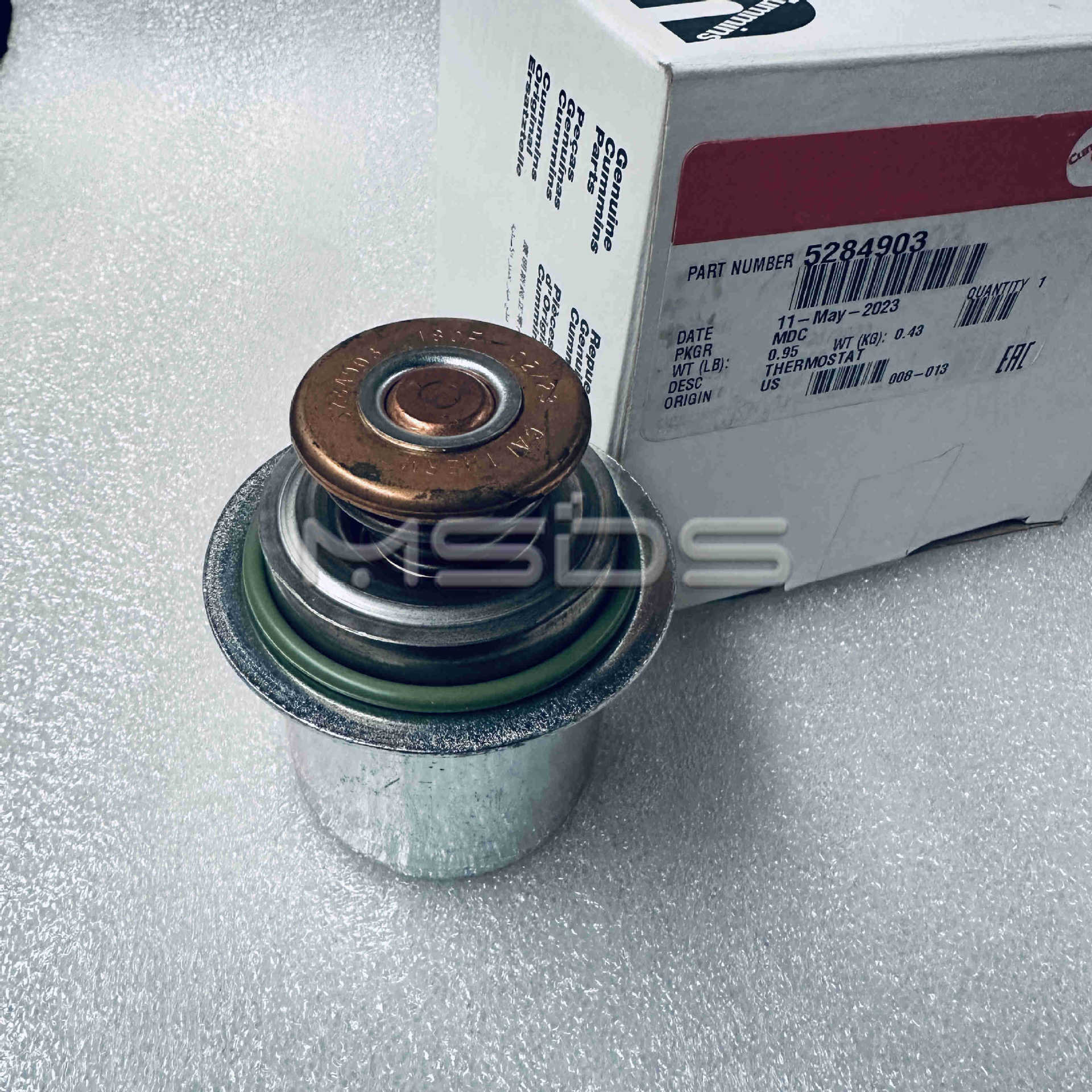 适用康明斯6CT发动机节温器5284903天龙大力神82度调温器3968559