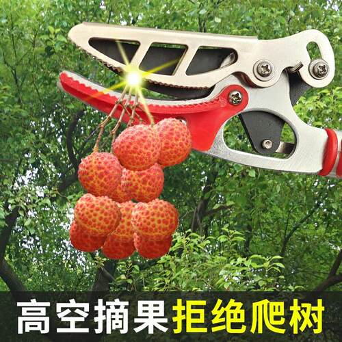 高空摘水果神器采摘荔枝芒果杨梅龙眼伸缩杆加长修枝剪高空修枝剪