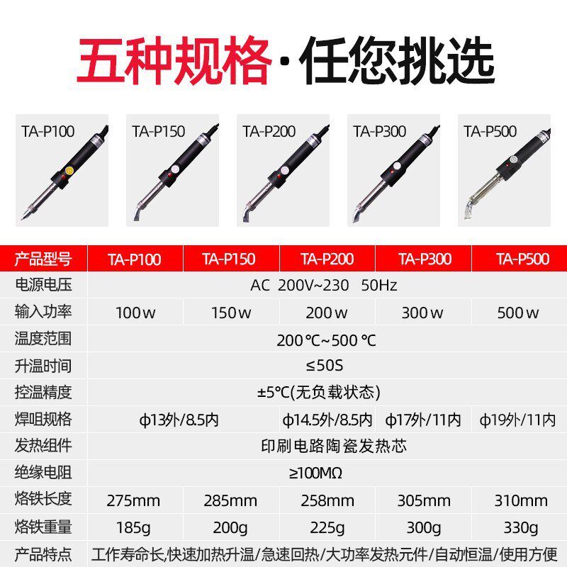 广州黄花TAP系列大功率电烙铁150W200W300W工业级可Y调温恒温烙铁