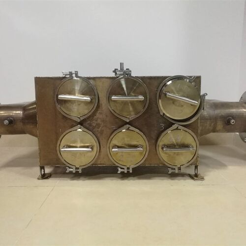 DPF水洗f过滤器 绿谷净化 409不锈钢壳体12寸法兰接口颗粒捕集器