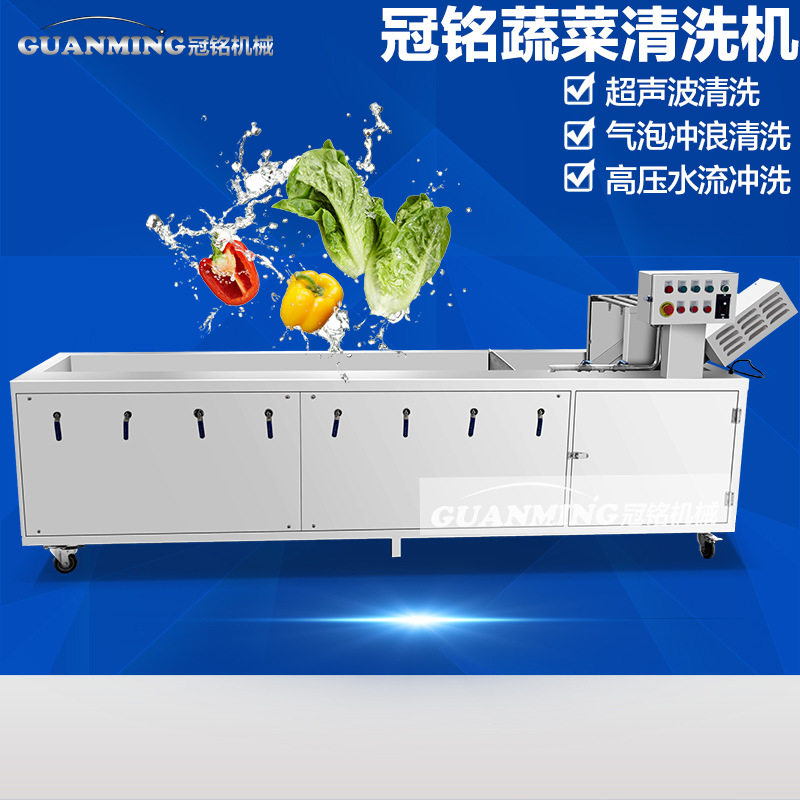 全自动龙须菜清洗机 果蔬气泡清洗机 大型地瓜叶清洗漂烫机