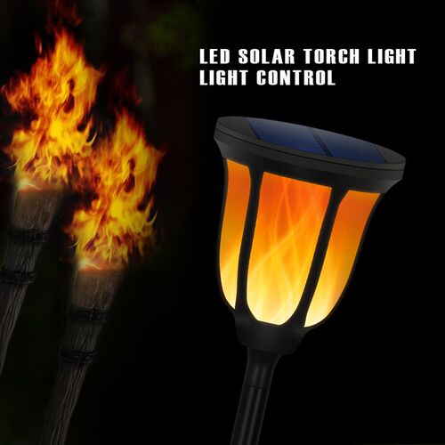 太阳能灯草坪灯太阳能庭院灯户外景观96led路灯花U园插地火焰壁灯