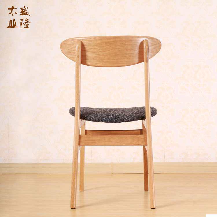 厂家直销实木餐椅 蝴蝶椅白橡椅子 家用休闲椅 办公椅 热销