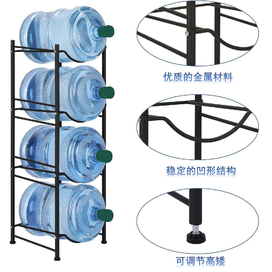 工厂直销纯净水桶支架置物架可拆卸水桶架三四五层饮用桶装水架子