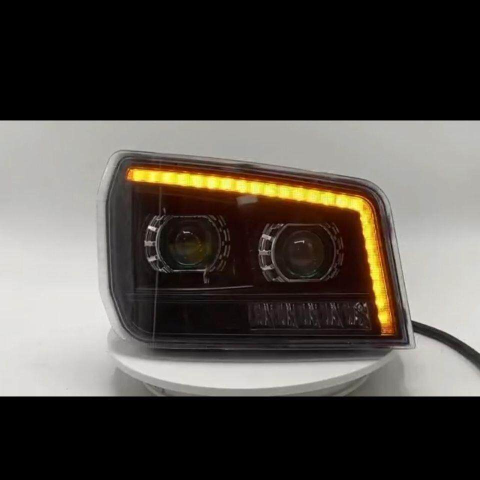 陕汽德龙新m3000 H3000X3000 LED大灯总成自卸车工程车超亮前大灯
