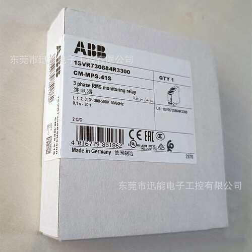 1SVR730884R3300相序保护三相监视ABB继电器CM-MPS.41S
