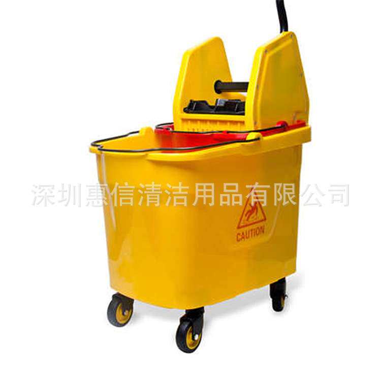 榨水车下压式单桶 超宝B-46B酒店宾馆保洁桶挤水桶拖把车50升