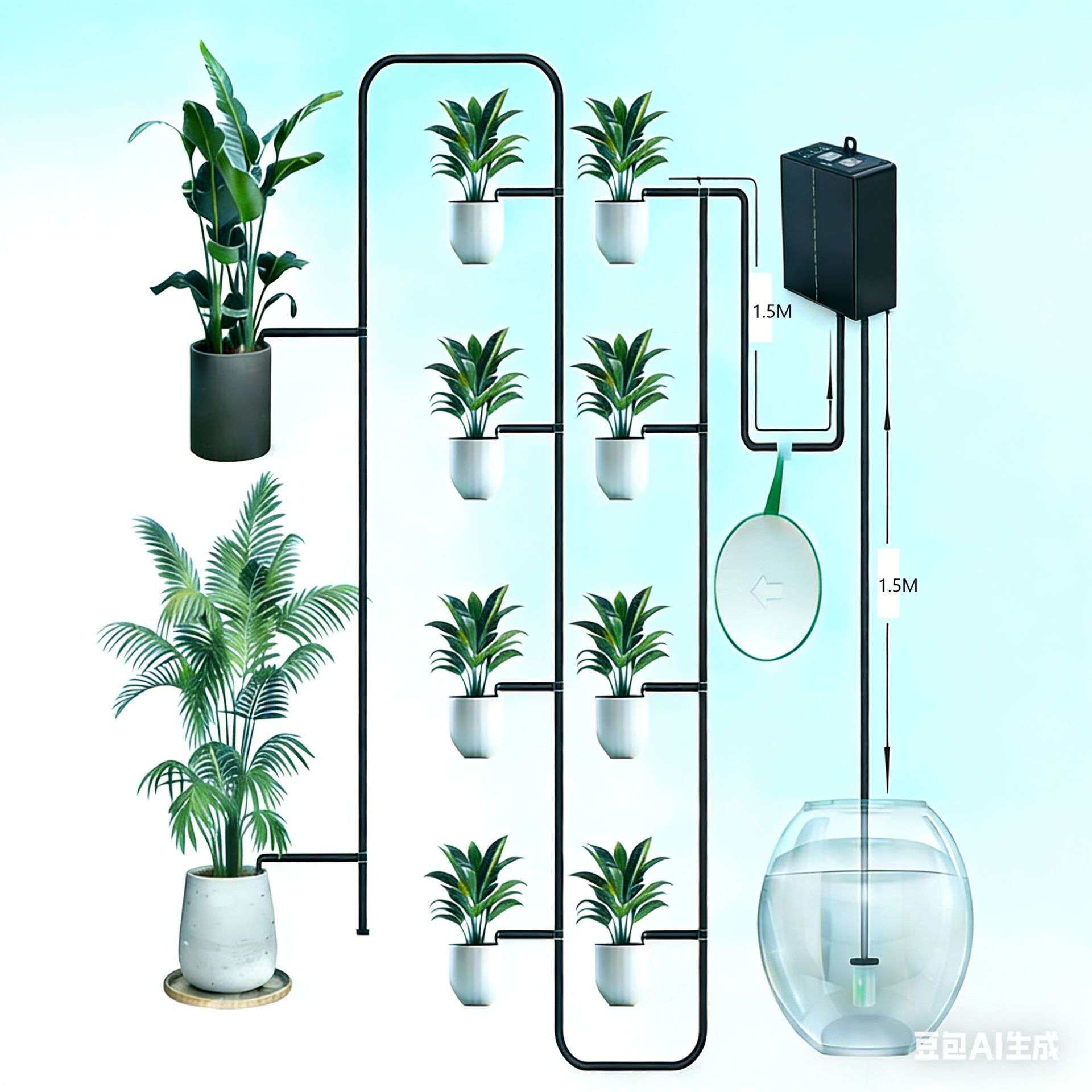 太阳能全自动智能定时浇花器苗木定时滴灌装置阳台花盆免浇水神器