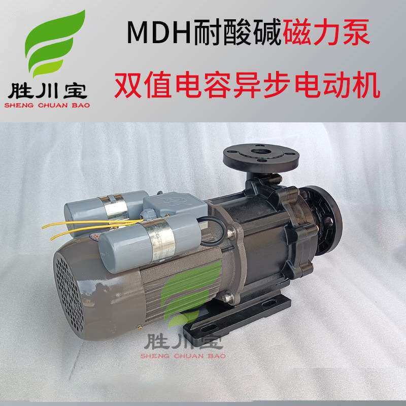 胜川宝磁力泵MPH(MDH)-453单相220V无轴封磁力泵PP塑料卧式污水泵