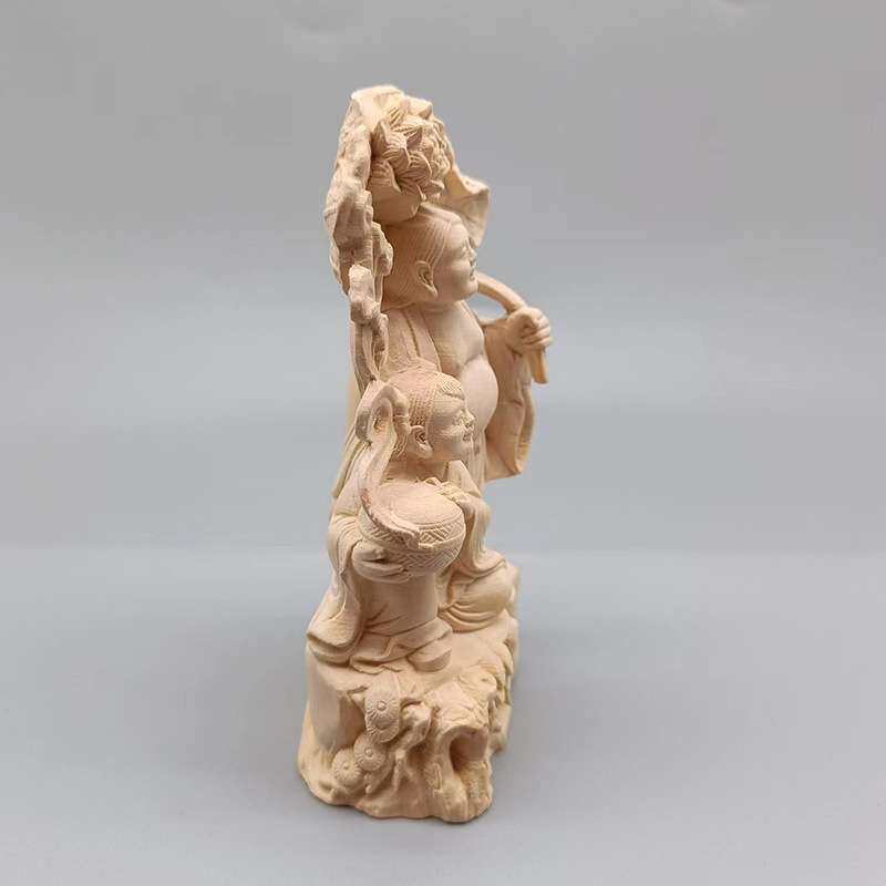 大叶黄杨木雕刻摆件摆件摆饰工艺品规格105×60×34手把件