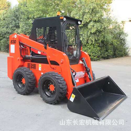 履带式建筑装载机多辅具原地转向轮式装载机JC100型滑移装载机