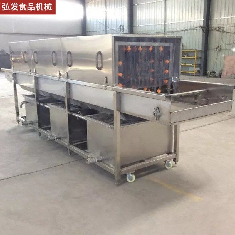 厨具塑料盒去油污清洗设备 海鲜周转筐清L洗机 四面喷淋式洗筐机