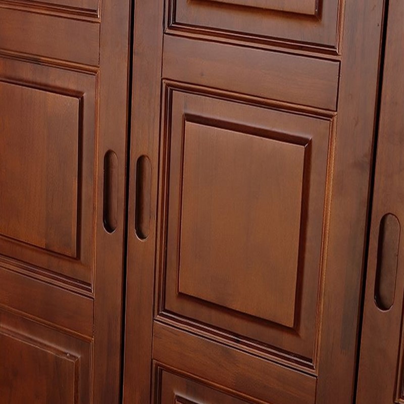 HF2X纯香樟实木大衣柜两门多门简约现代整体P衣橱原木衣柜定 制卧