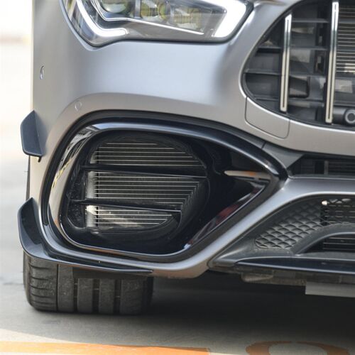 适用奔驰CLA45 AMG C118 2020+ 前杠前风刀风口空力Y套件风刀改装