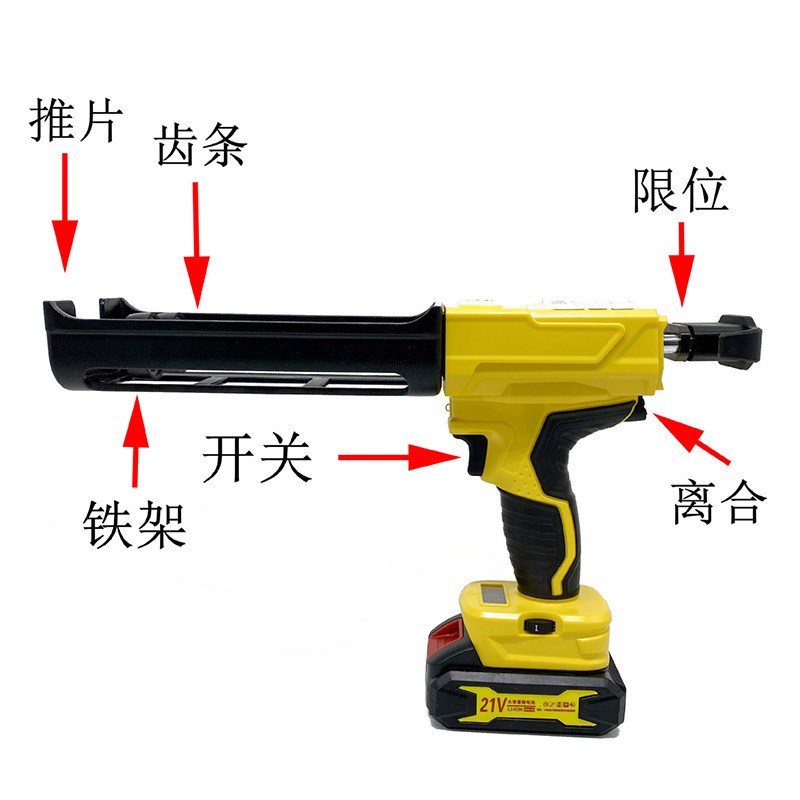 美缝剂工具 双管液压助力胶枪K 五金工具压美缝胶枪