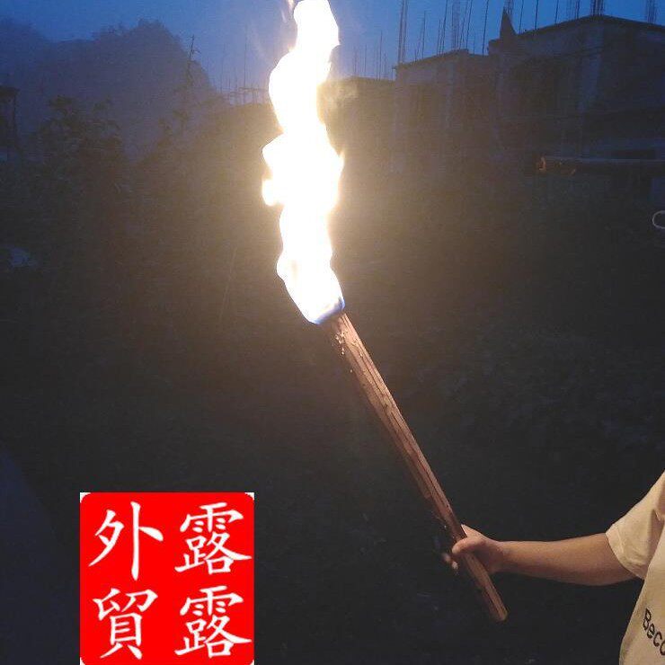 木头火把复古火炬篝火舞台表演火把探险古装火把电影道具反复使用