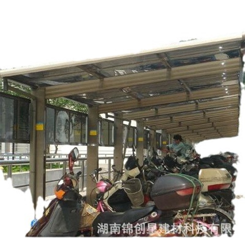 公园景区自行车雨篷小区学校膜结构自L行车停车蓬自行车车棚