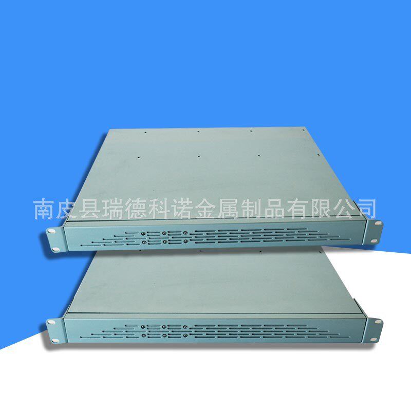 钣金机箱外壳机柜加工 1Uv喷塑机箱外壳 网络服务器铝型材机箱