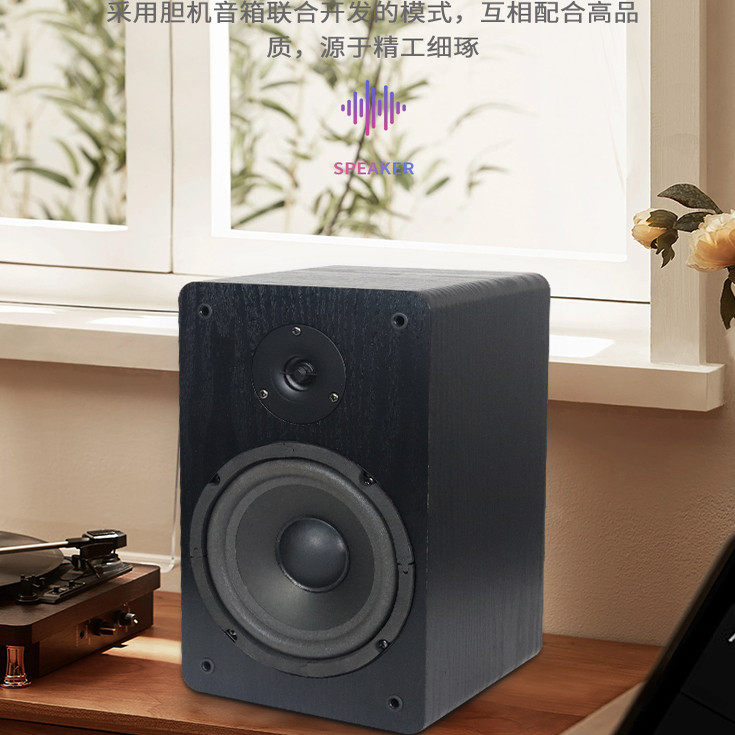 6寸音箱木质中置环绕六寸书架箱无源房间箱2分频高低音家用音响
