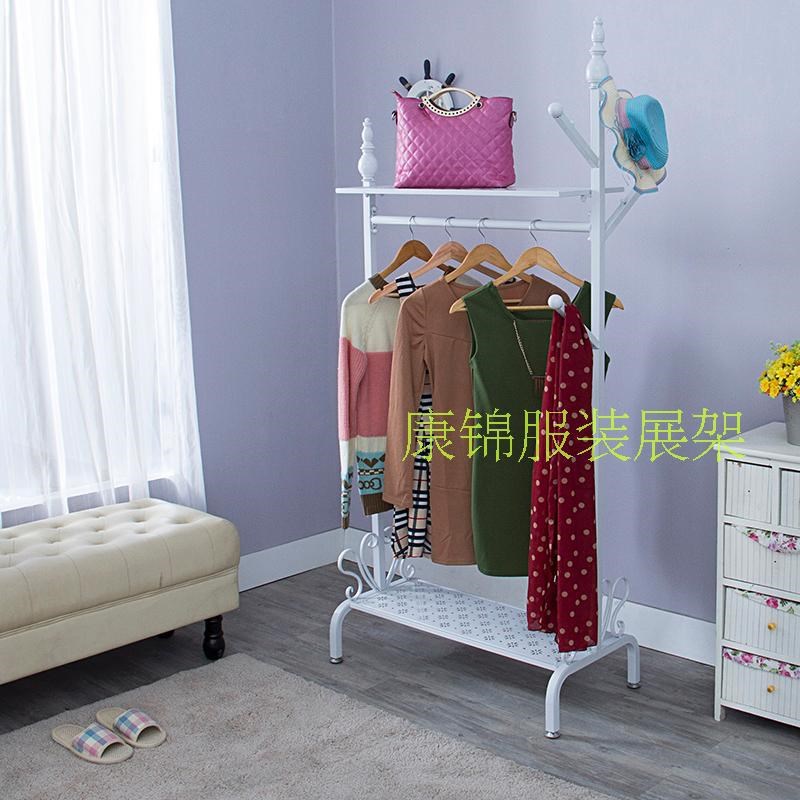 铁艺衣帽c架挂衣架落地式卧室时尚门厅创意服装店简易衣服架子包