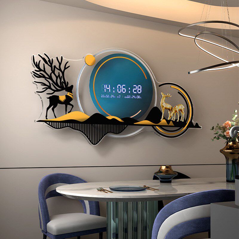 艺钟美网c红挂钟客厅高级钟表2024新款家用卧室办公创意装饰静