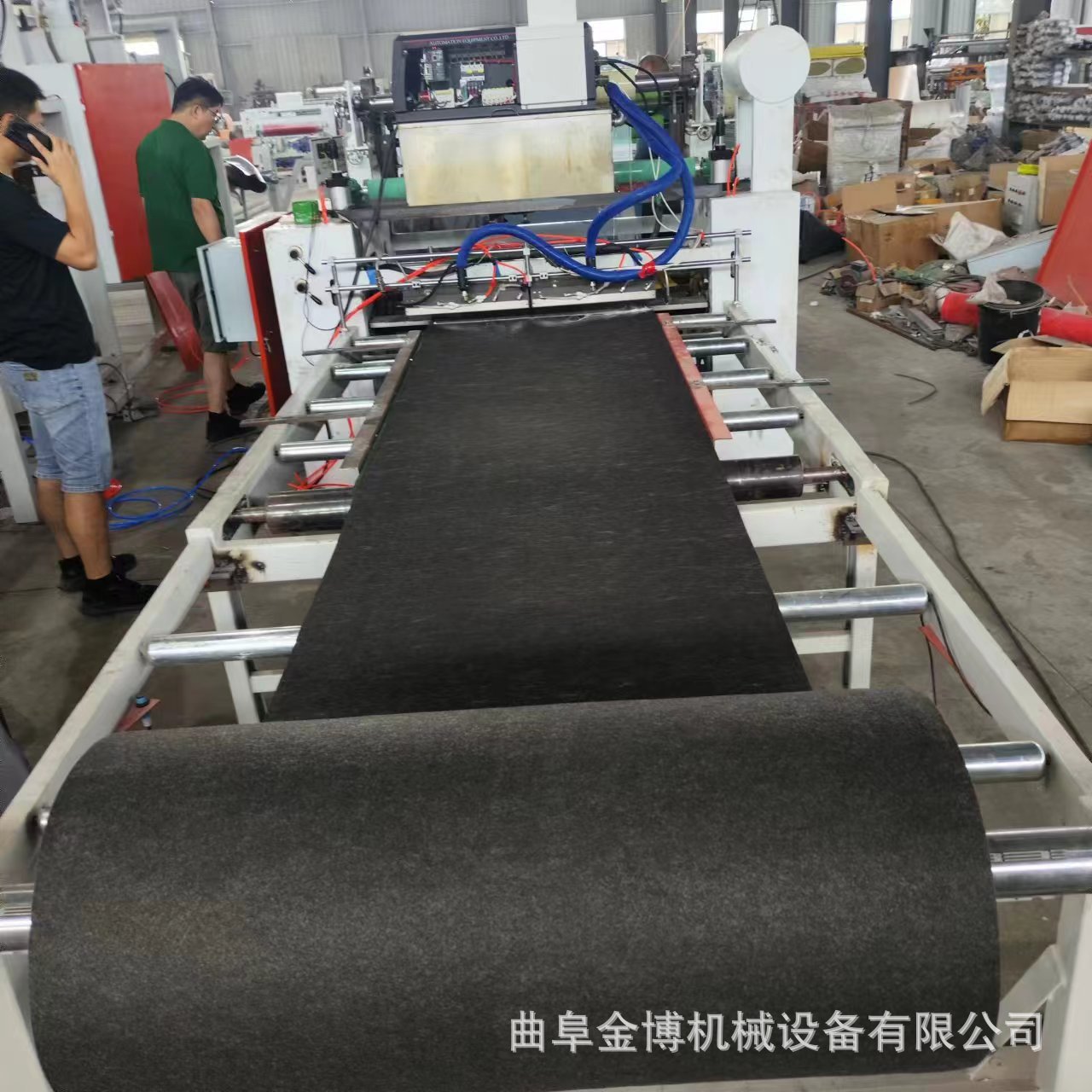 聚酯纤维毛毡布PE膜复合机 EVA热胶喷胶机卷对卷复合收卷设备
