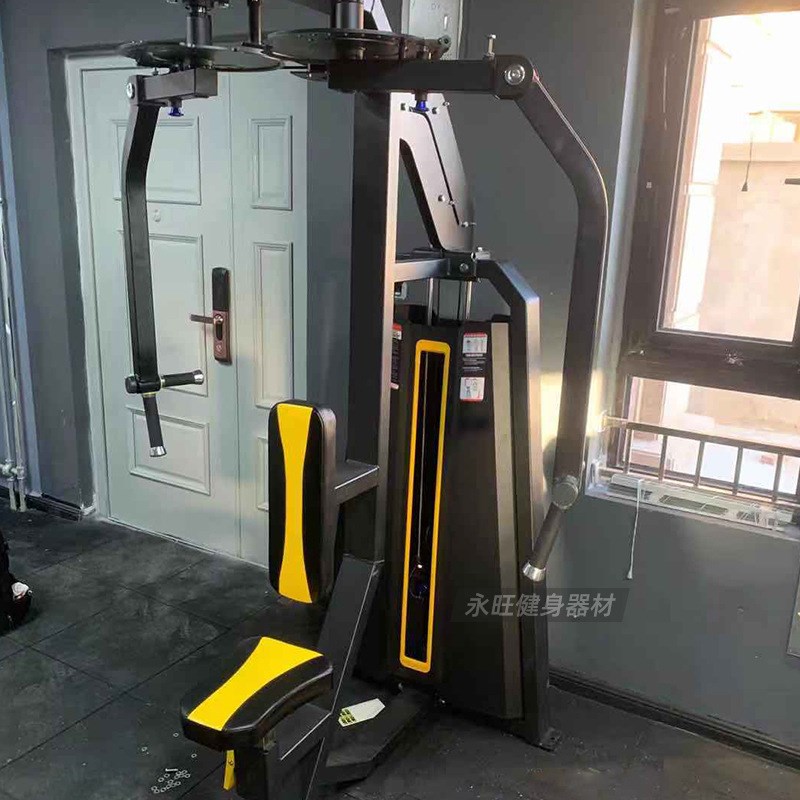 反飞鸟双臂交叉商用健身器械直臂夹胸训I练器 高位蝴蝶机室内扩胸