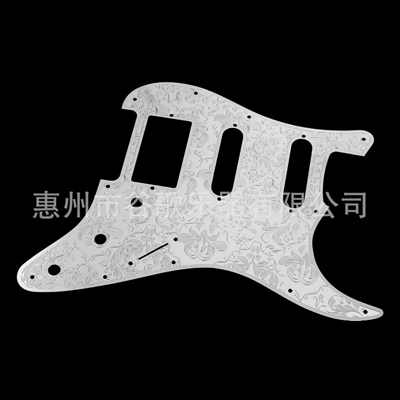 乐器配件 h吉他护板 银色雕花单单双金属吉他护板平口