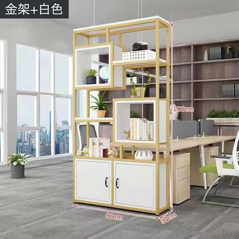 隔断置物架书架j落地工业风客厅铁艺屏风办公室柜墙餐厅装饰玄关