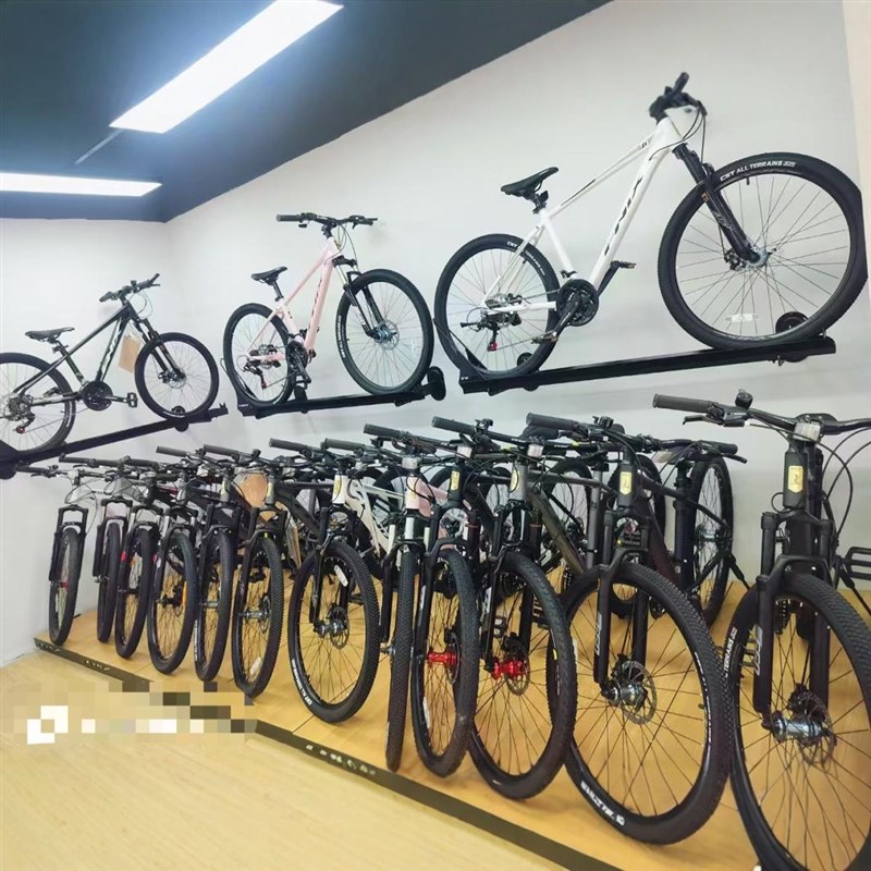 自行车展示台 墙体展示架 山地车展示台公路Q车儿童车展示台地台