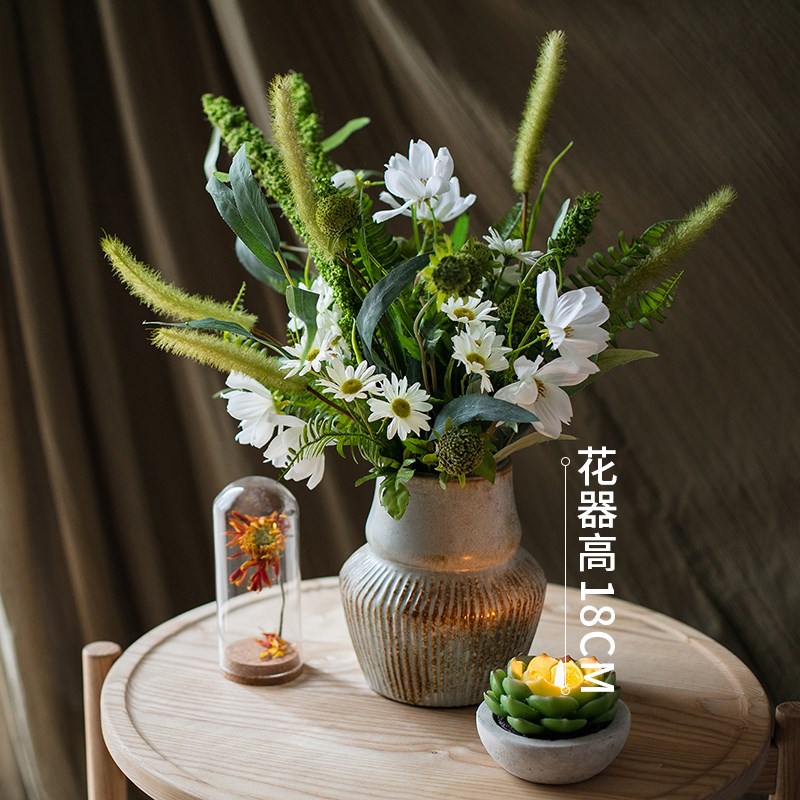 悦游设计师花束仿真假花绢花网E红雏菊装饰花艺套装摆件插花