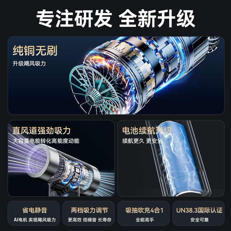 车载吸尘器大吸力汽o车超强车用无线小型手持式家用两用车内大功