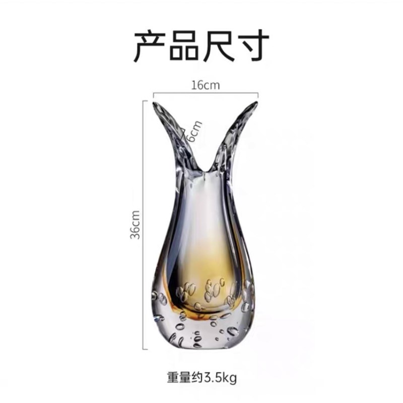 现代轻奢创意琉璃花n瓶奢华样板间插花玻璃瓶放装饰入户玄关摆件