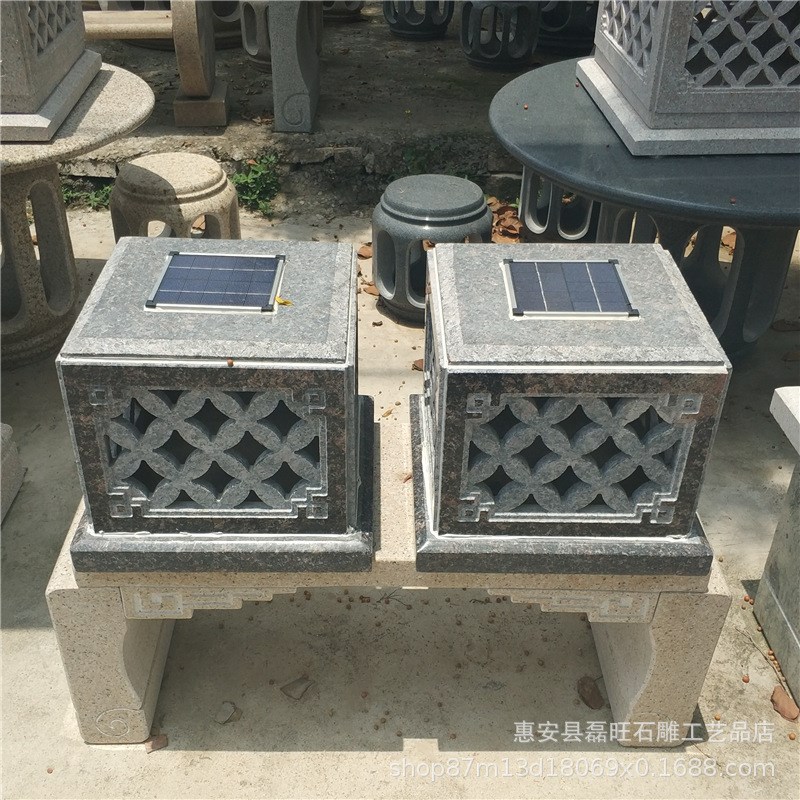 直销石雕石灯笼花岗岩石材石灯园林引路观赏城市景观灯